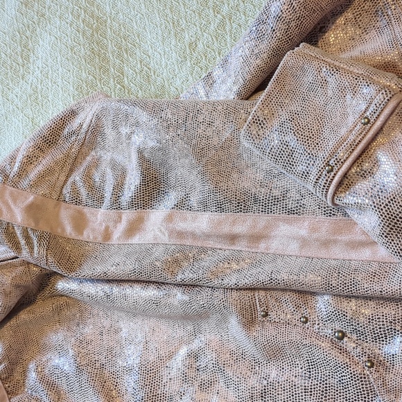 Calispia ® Vintage Boho Faux snakeskin bomber jacket! - Picture 7 of 10